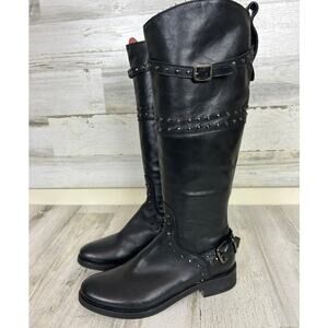 Laura Bellariva Womens EU 35 black leather italian biker western riding boot new